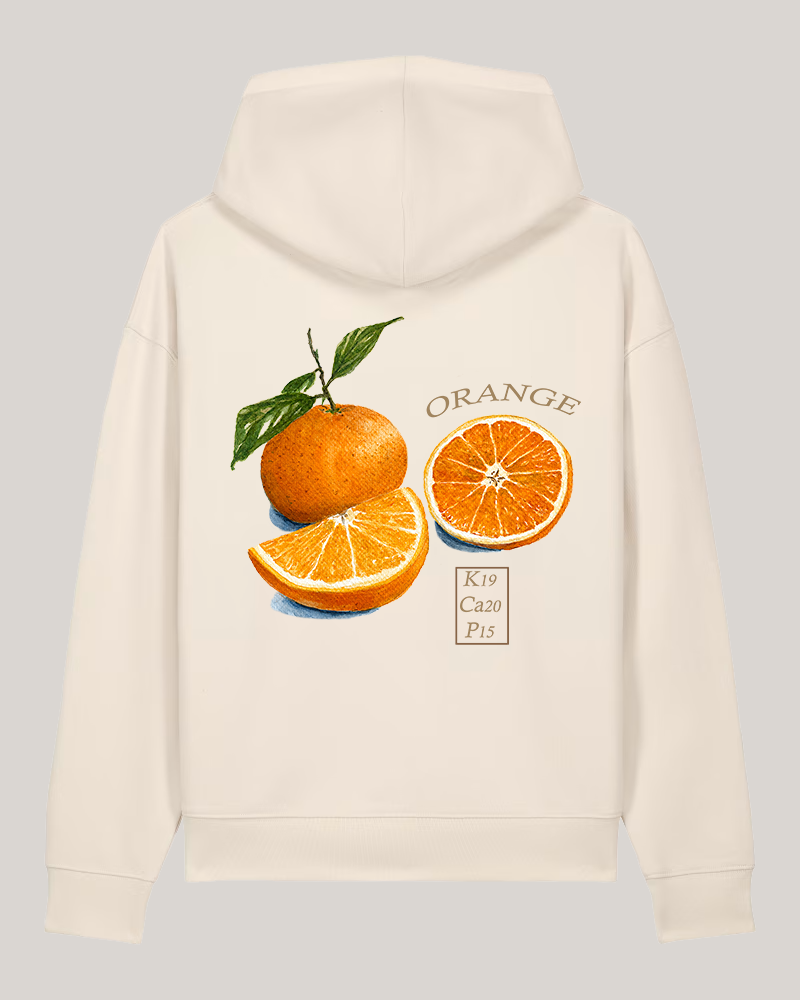 Hoodie Backprint Fruit Orange