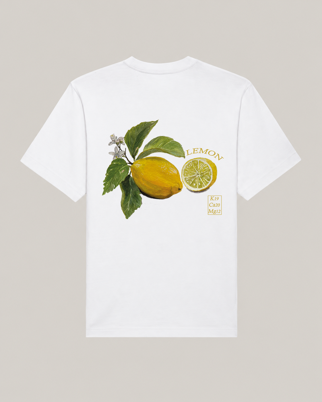 Heavyweight Oversized T-shirt Backprint | Lemon