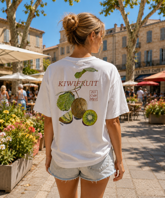 Heavyweight Oversized T-shirt Backprint | Kiwi