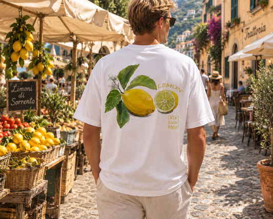Heavyweight Oversized T-shirt Backprint | Lemon