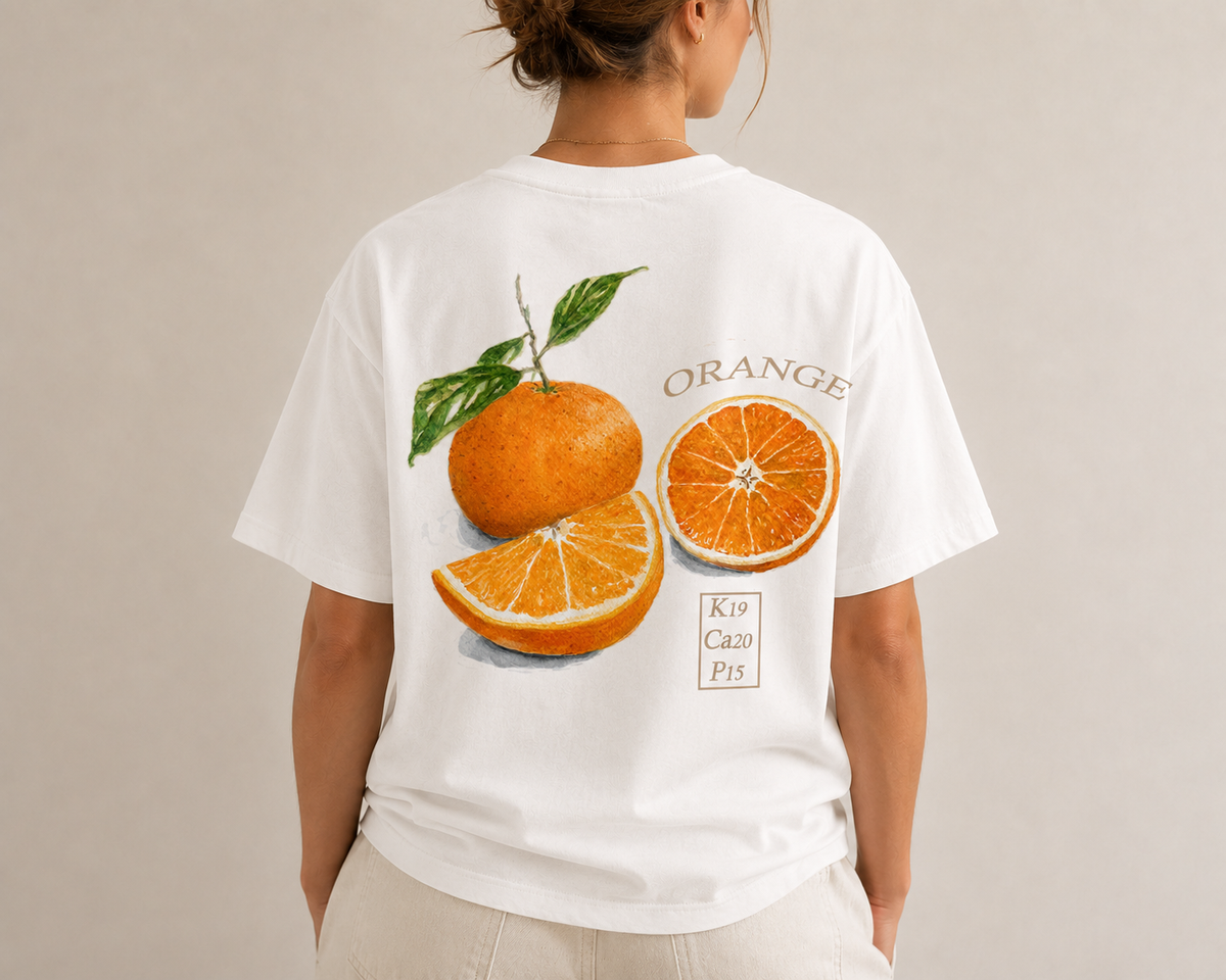 Heavyweight Oversized T-shirt Backprint | Orange