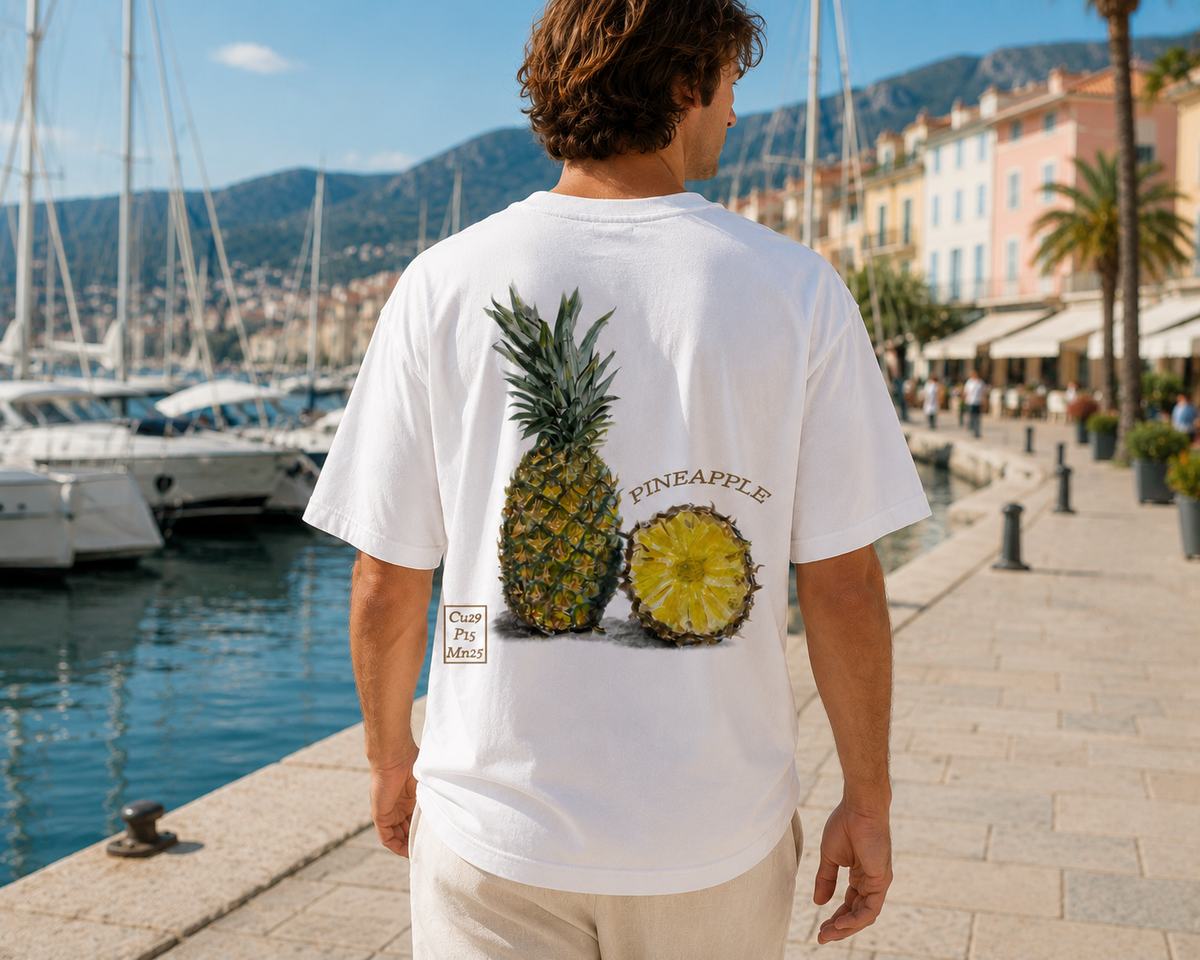 Heavyweight Oversized T-shirt Backprint | Pineapple