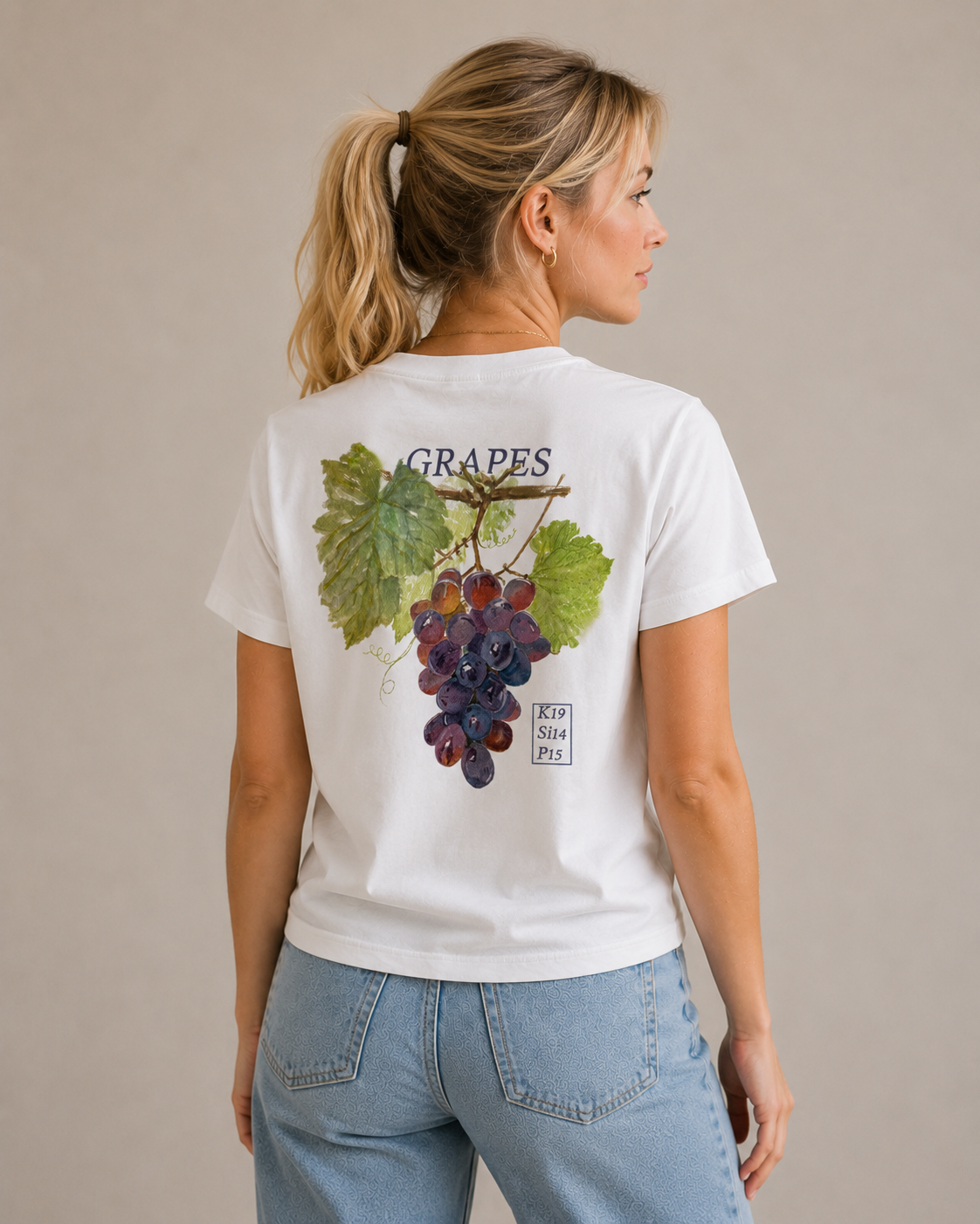 Fruit Print T-shirt | Grapes